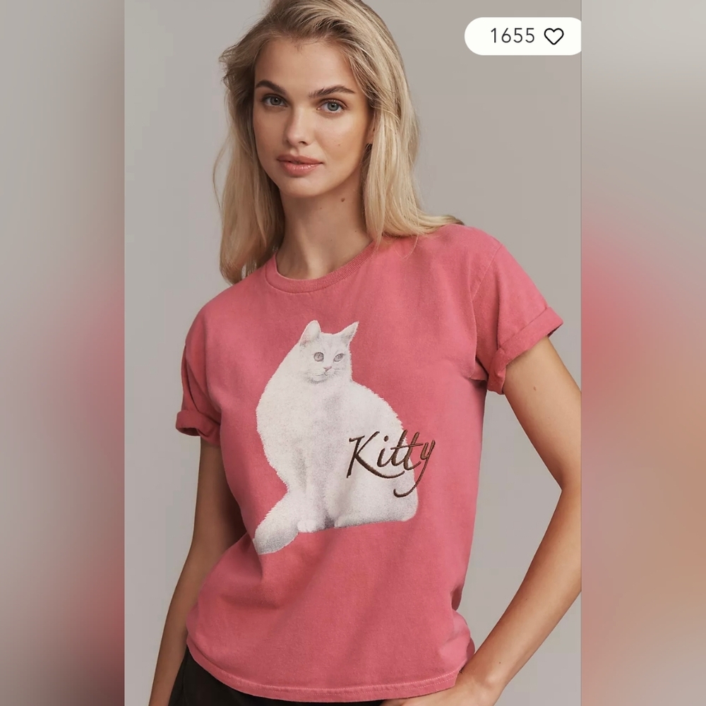Anthropologie French Cat graphic t-shirt NWT